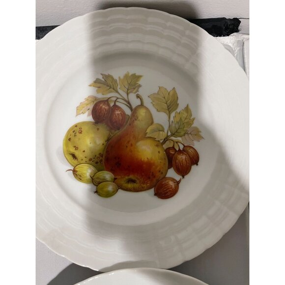 Vintage Hutschenreuther Germany Fruit Motif Plate Set Of 6 8" Diameter - Picture 10 of 12